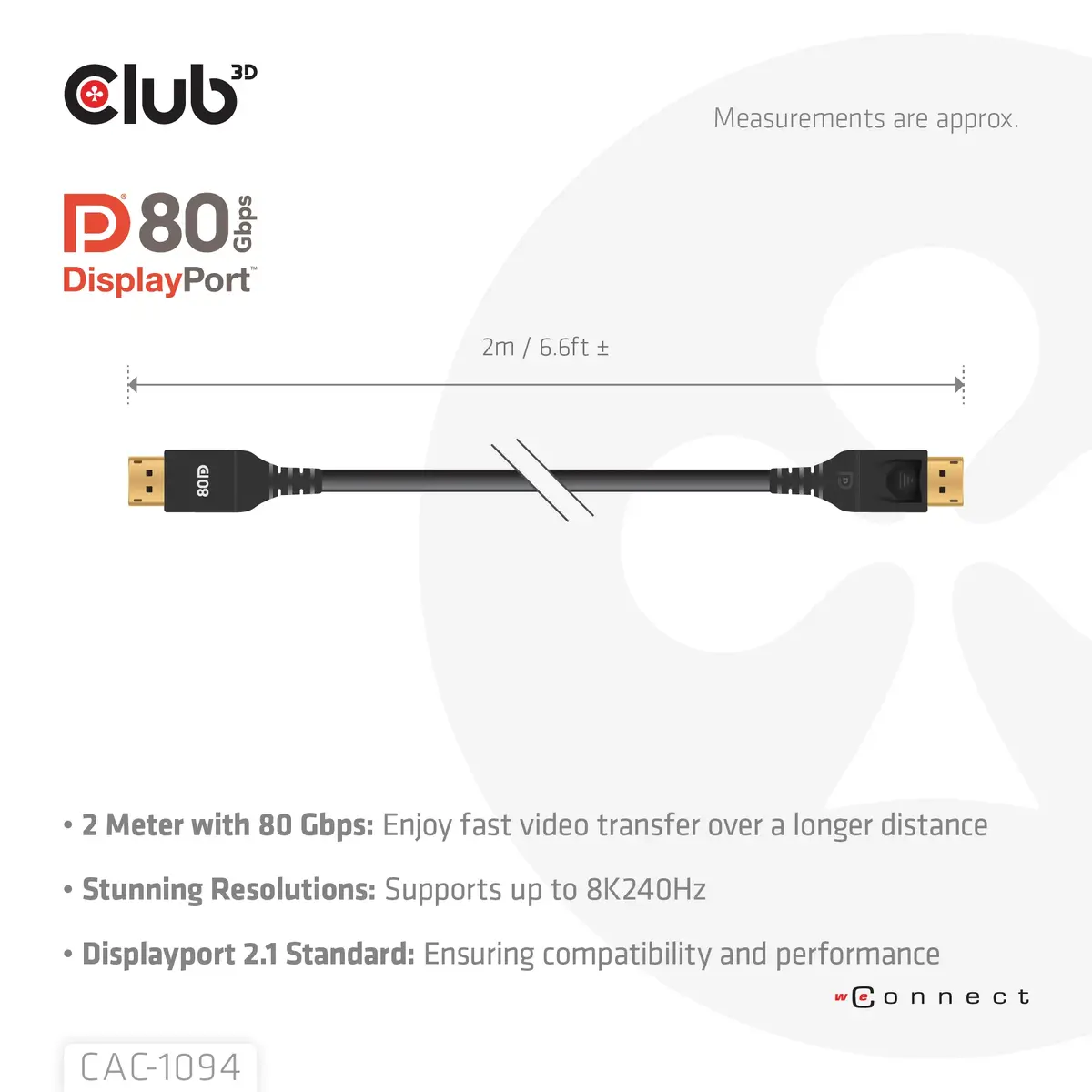 Кабель DisplayPort club 3d CAC-1094 1.8 м Photo 6