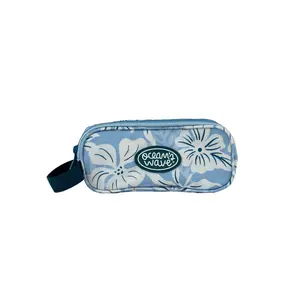 Pencil Case Ocean's Wave BORA BORA BLUE — 3-zipper stationery pouch