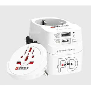Travel adapter SKROSS SKR/1302474 with EU/FR/USA/UK/AU sockets and 45W USB