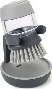 Washing up brush joseph joseph Palm Scrub Grey — hand-held dish brush, compact design