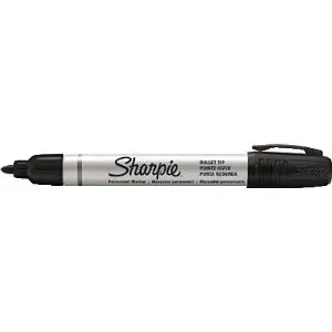 Sharpie Permanent Marker Black 12 pcs Metal Housing