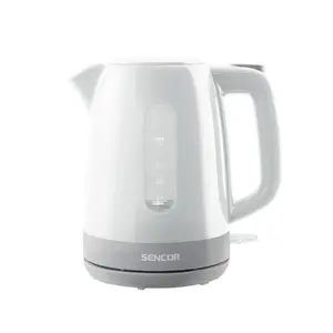 Electric kettle SENCOR SWK1020WH 1.0 L, 2200 W, white, Strix connector, stainless-steel concealed heating element