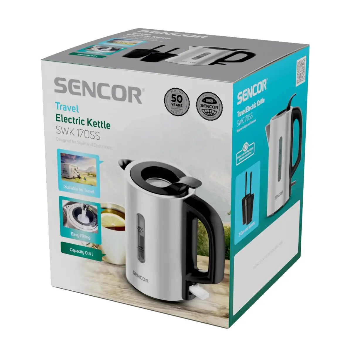 Электрочайник SENCOR SWK170SS 0,5 л 1100 Вт Photo 3
