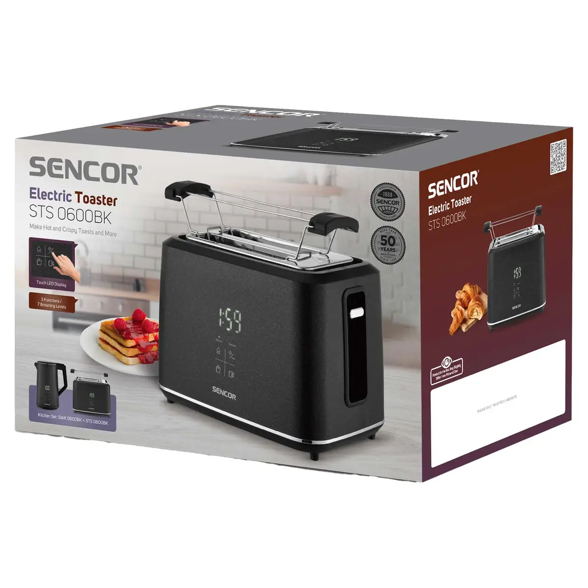 Grauzdētājs SENCOR STS0600BK — 2 šķēles, LED skārienu Photo 9