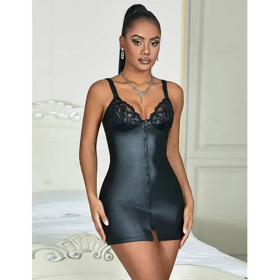 Кожаное платье SUBBLIME 957568 — чёрное S/M Photo 7