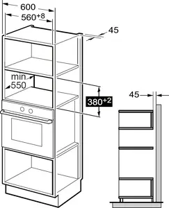 Built-in microwave DE DIETRICH DMG2121BB — 900 W, 21 L, 5 power levels, timer up to 95 min