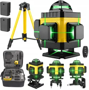 Laser level set Extralink EX.28150 4D with tripod — self-leveling 4-plane laser