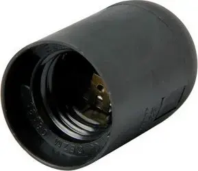 Lamp Holder Unimet E27 plastic black — E27 screw lampholder, plastic socket