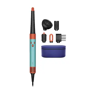 Multistailers Dyson Airwrap i.d. Warm melns‑oranžs‑tirkīza — 1300 W, Digital V9, 3 temperatūras līmeņi, 3 ātrumi, max 150°C, vads 2,7 m