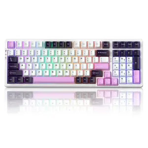 Механическая клавиатура MageGee LIGHT100 Purple Jade с RGB-подсветкой и Violet переключателями