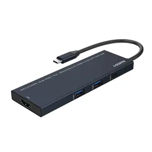 MicroConnect USB3.1CCOM18 Laptop Dock and Port Replicator Wired Black USB Type-C 4K Ultra HD 100W Power Delivery