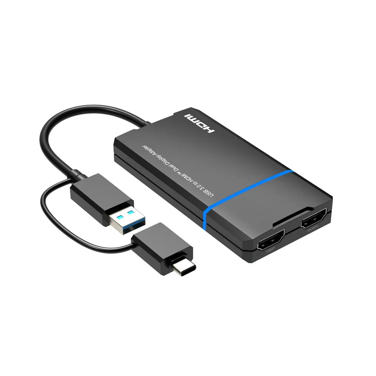 Video kabeļa adapteris MicroConnect MC-USB3.1CHDMIX2-2IN1