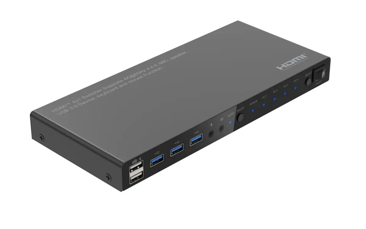 MicroConnect 4 portu HDMI KVM slēdzis
