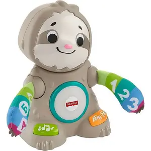 Интерактивная игрушка-ленивец Fisher-Price Linkimals GXR61 — говорящие звуки и фразы для малышей