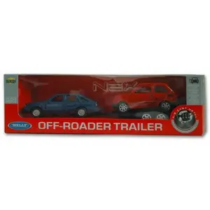 Die-cast car carrier toy Welly model 1:34 scale PL tow truck and car set