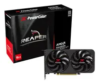 Grafiskā karte PowerColor Radeon RX 9060 XT — 16 GB GDDR6, 128 bitu, PCIe 5.0, 220×120×40 mm, 2 ventilatori