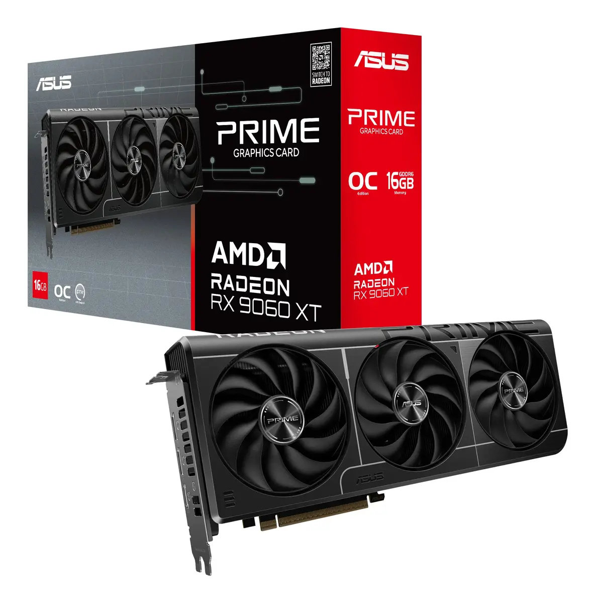 ASUS Prime Radeon RX 9060 XT 16 GB grafiskā karte Photo 9