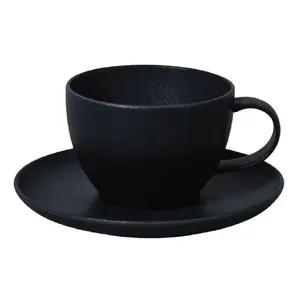 Porcelain tea cup Leela Baralee FINE PLUS TASE 250 ml Black