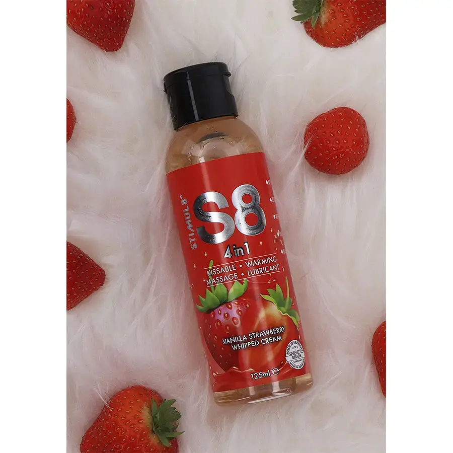 STIMUL8 S8 4 in 1 Strawberry Dessert 125 ml lubrikants Photo 2