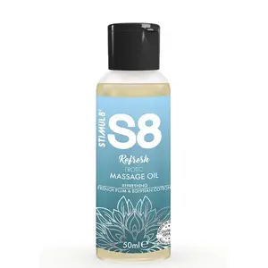 Masāžas eļļa STIMUL8 S8 Refresh 50 ml Cotton – ādas kopšanai, 50 ml