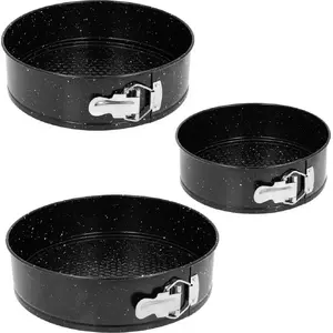 Brunbeste baking pans set, granite-coated round cake tins 22/24/26 cm, 3 pieces
