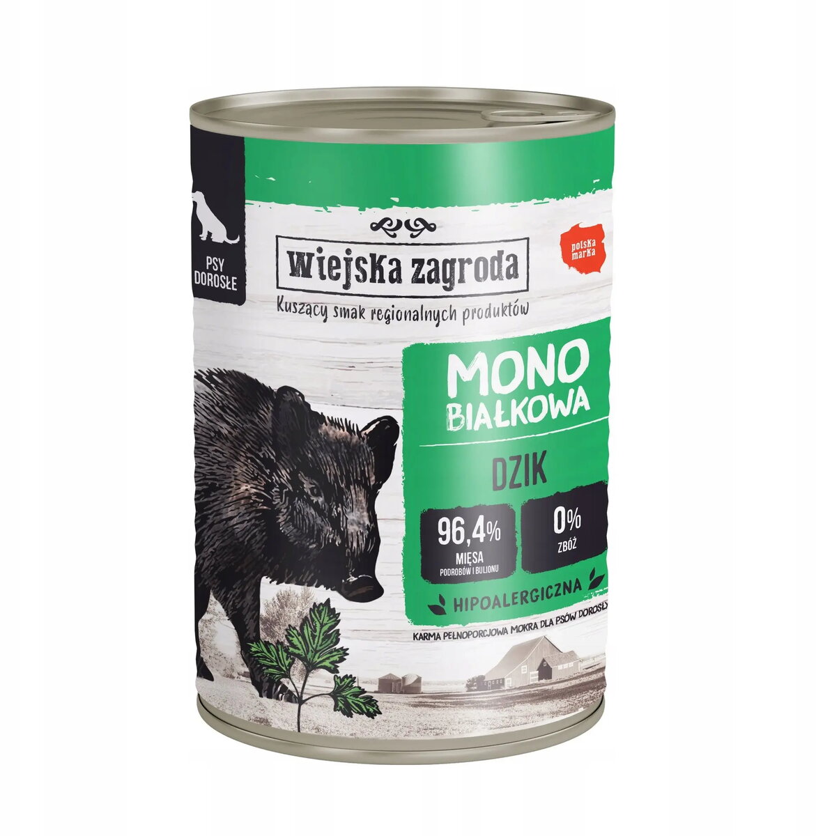 Mitrs suņu barība wiejskazagroda Monoprotein Savvaļas