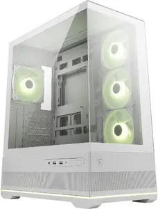 Корпус ПК MSI MAG PANO 110R PZ WHITE Midi Tower — ATX/Micro-ATX, закалённое стекло, белый, 7 слотов, USB-C, поддержка радиаторов 360/240/120 мм