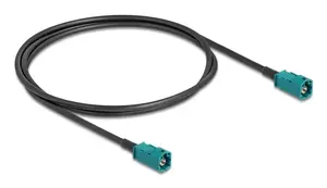 Coaxial cable DELOCK 90678 HSD Z to HSD Z, 1 m, black/blue