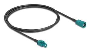 Coaxial cable DELOCK 90679 — HSD Z to HSD Z, 1 m, black/blue
