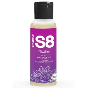 Massage oil STIMUL8 S8 VITALIZE Lime 125 ml - rejuvenating blend for body massage