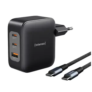 Блок питания Intenso W100ACC+C520C 100W Быстрая зарядка GaN Черный