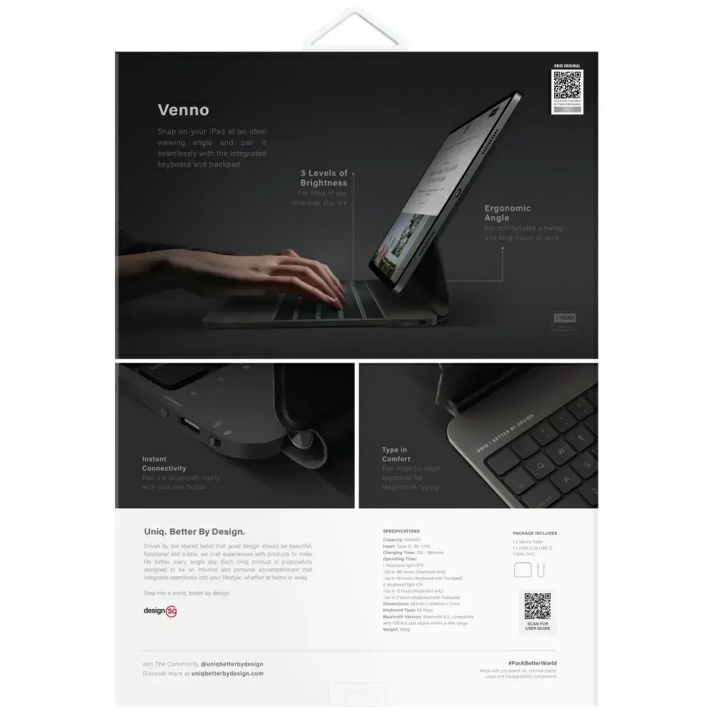 Uniq Venno Pro Magnetic Smart чехол‑клавиатура для iPad Pro 13" Photo 3