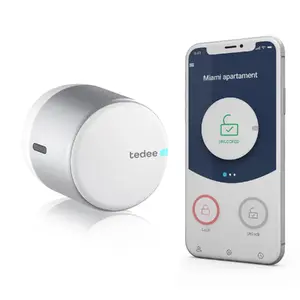 Умный замок Tedee GO2 с поддержкой Apple Home и Google Home, серебристый