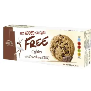Sugar-free chocolate cookies Bogutti Free 135 g – confectionery snack, no added sugar