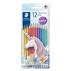 Krāsainie sešstūra zīmuļi Staedtler 200-16429 — 12 krāsas, sešstūra koka korpuss