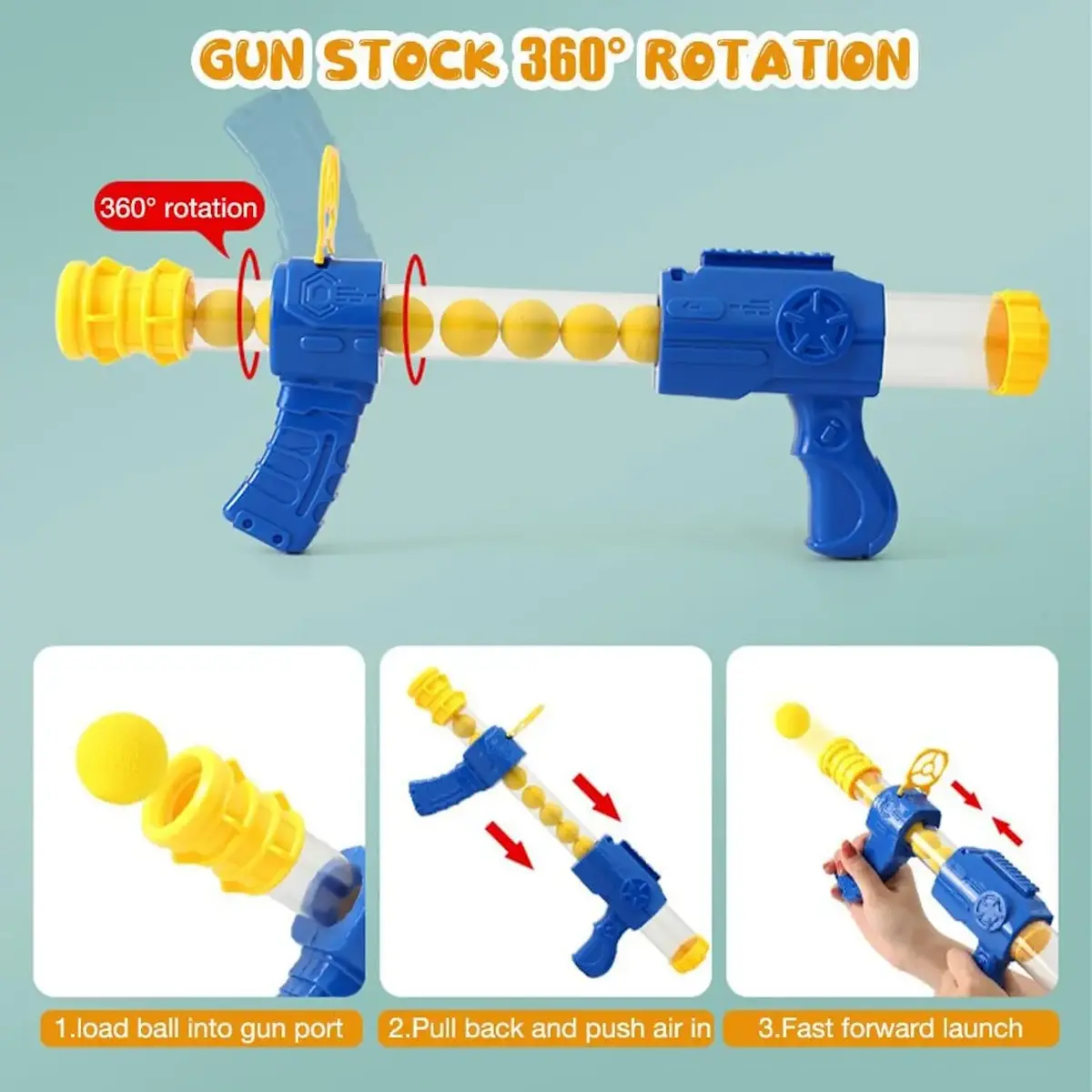 Kiddyz Shooting Game D12 — пистолет с 12 шариками Photo 2