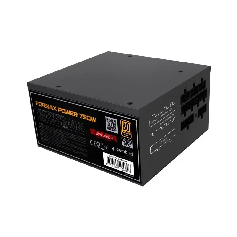 GEMBIRD Fornax Power 750W ATX 80 PLUS Gold Photo 13