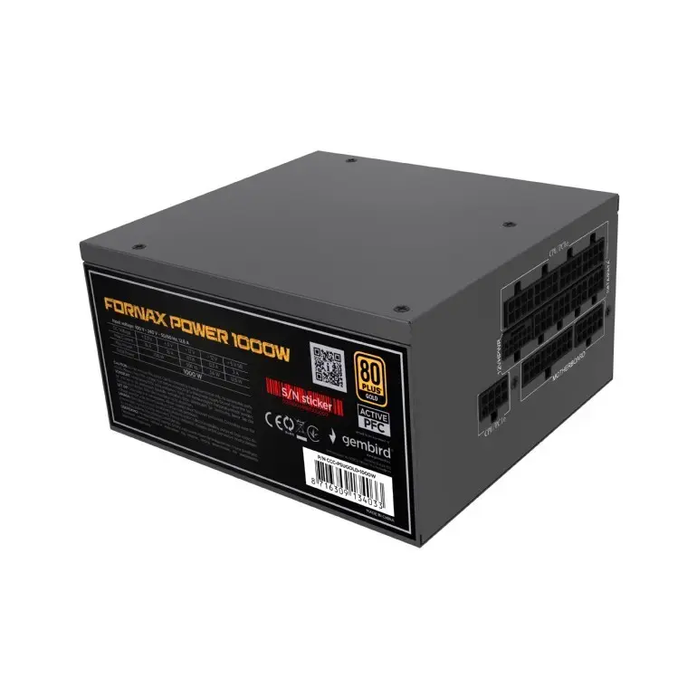 GEMBIRD Fornax 1000W ATX barošanas bloks 80 PLUS Gold Photo 14