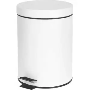 Pedal Bin TEESA TSA0405 — 20 L, white, step-operated waste bin