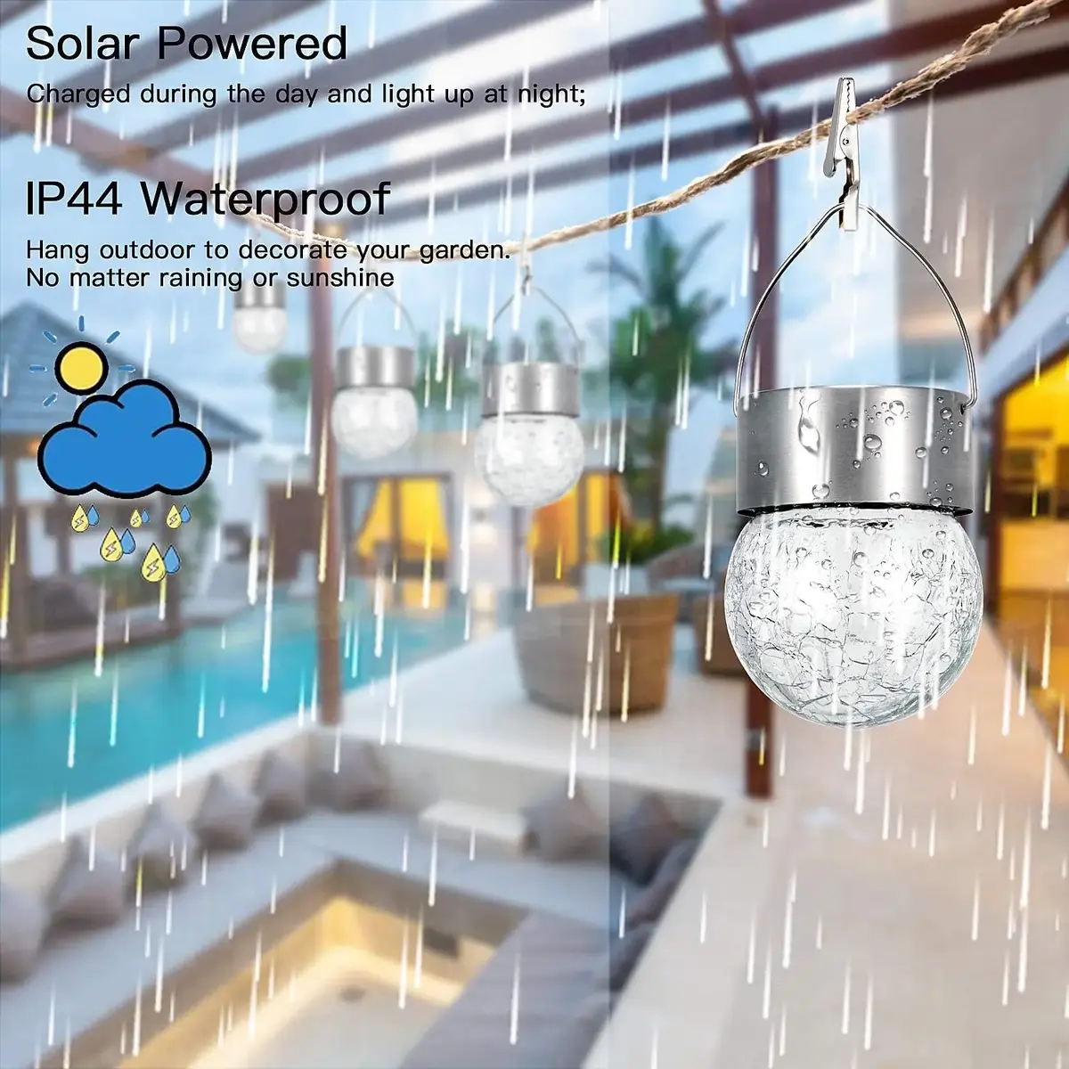 Солнечный фонарь E-LIGHT ELIG-SOL8 IP65 Photo 4