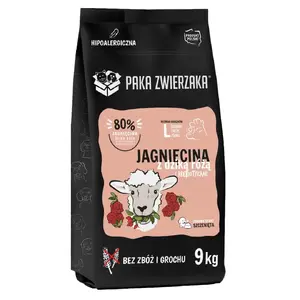 Сухой корм для щенков PAKA ZWIERZAKA Puppy Lamb with Wild Rose L 9 кг — полноценный корм, белок 31%, жир 17%