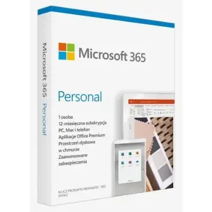 Подписка Microsoft 365 Personal — 1 пользователь, до 5 устройств, 12 месяцев, польская версия, загрузка