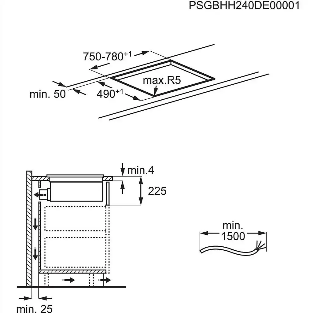 AEG TH84CB03CB 2-in-1 hob and hood Photo 3