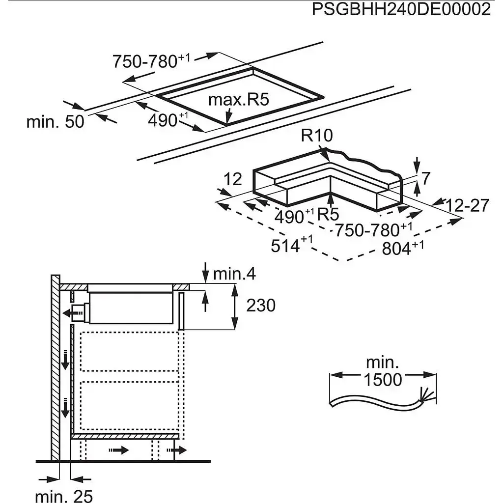 AEG TH84CB03CB 2-in-1 hob and hood Photo 4
