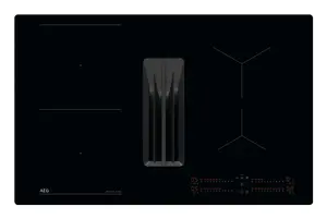 AEG TH84CB03CB Built-in 80 cm Zone Induction Hob with Integrated Hood and 4 Cooking Zones