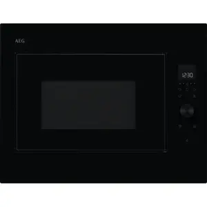 AEG TB6SM261FB Built-in Solo Microwave with 25.37 L Capacity 900 W Power LED Display Rotary and Touch Control Black