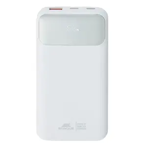 Портативный повербанк Rivacase VA2211WH — 10000 мА·ч, PD 3.0, QC 3.0, 1x USB-A + 2x USB-C, 22,5 Вт