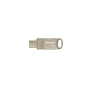 USB flash drive PATRIOT PS128GT560DS5D 128GB USB 3.2 (USB-A / USB-C) swivel zinc alloy silver