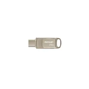 USB flash drive PATRIOT PS256GT560DS5D 256GB USB 3.2 (USB-A/USB-C) swivel, silver, 120 MB/s