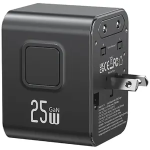 Путевой зарядный адаптер usams CC309 с 2x USB‑C 25W – компактный адаптер питания для путешествий